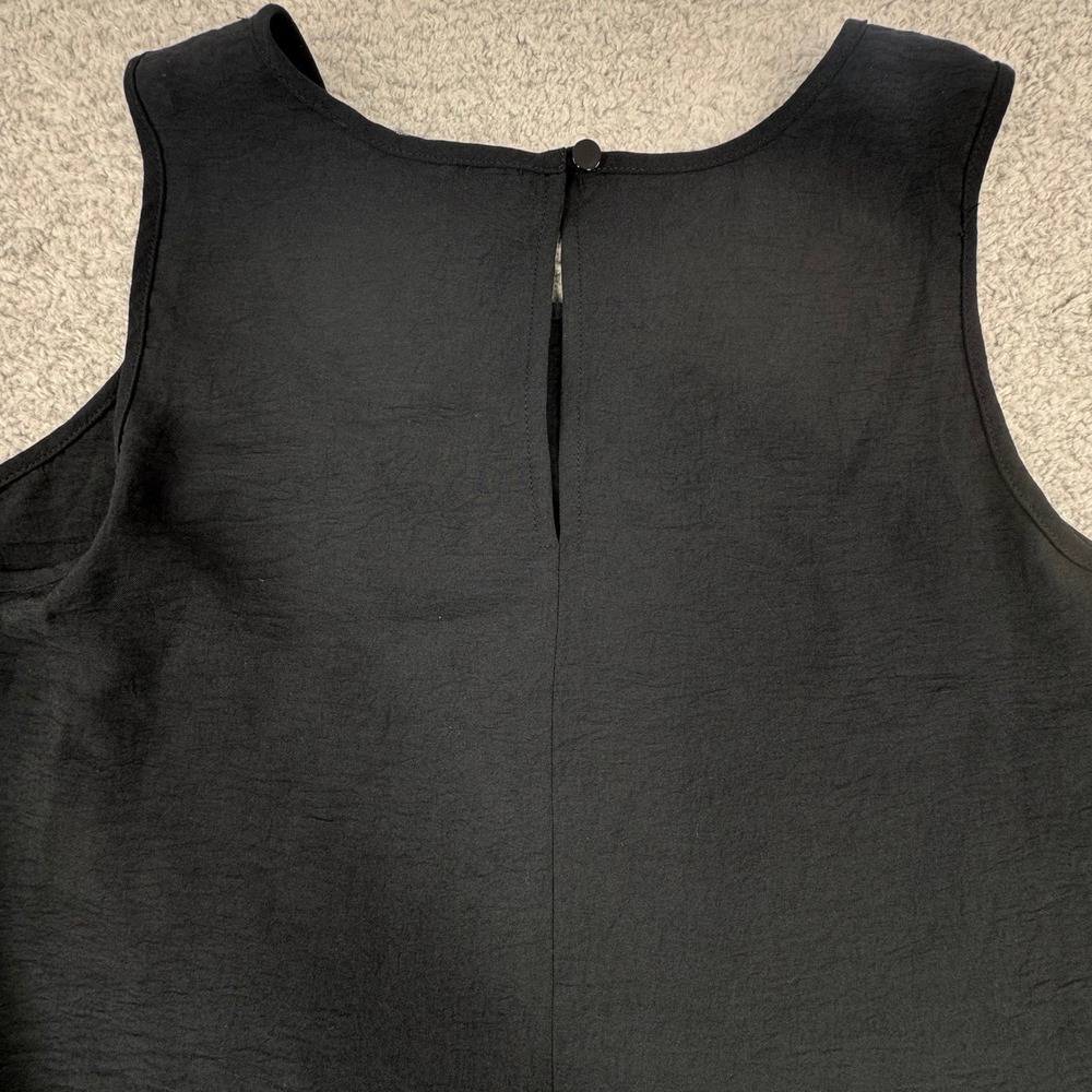 CHETTA B Black Sleeveless Tiered Ruffle Hem Dress XL Made‎ in Vietnam Polyester - Picture 7 of 7